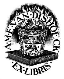 Ex libris van A.M.E. van Dishoeck - Maurits Cornelis Escher