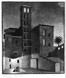Street in Scanno, Abruzzi - M. C. Escher