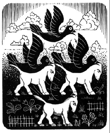 Коні та птахи, 1949 - Мауріц Корнеліс Ешер