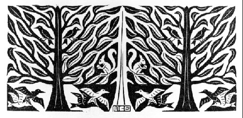 Дерева і тварини, 1953 - Мауріц Корнеліс Ешер