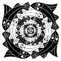 Circular Fish - Maurits Cornelis Escher