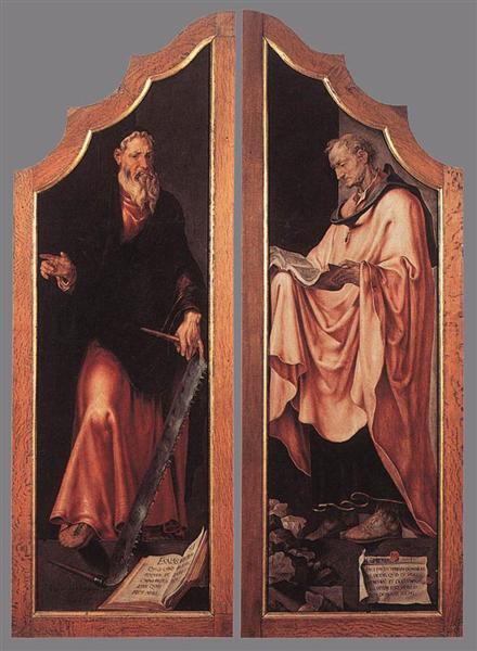 Triptych of the Entombment (closed), c.1559 - Мартен ван Хемскерк