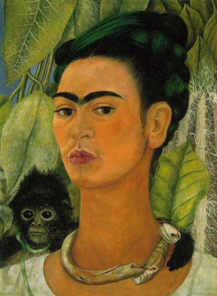 Self Portrait with a Monkey, 1938 - Frida Kahlo