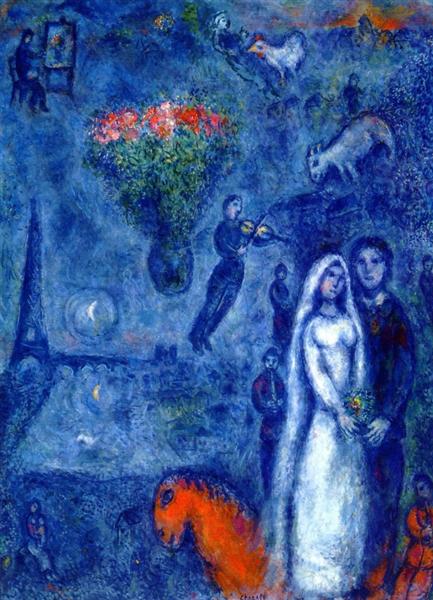 Artist and His Bride, 1980 - Marc Chagall