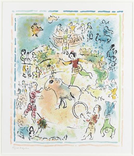 Burlesque and circus, 1985 - Marc Chagall