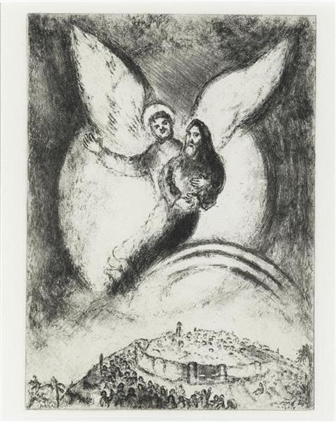 Jerusalem has been freed from Babylon, according to the prophecy of Isaiah (Isaiah, XIV, 1 7), c.1956 - Marc Chagall