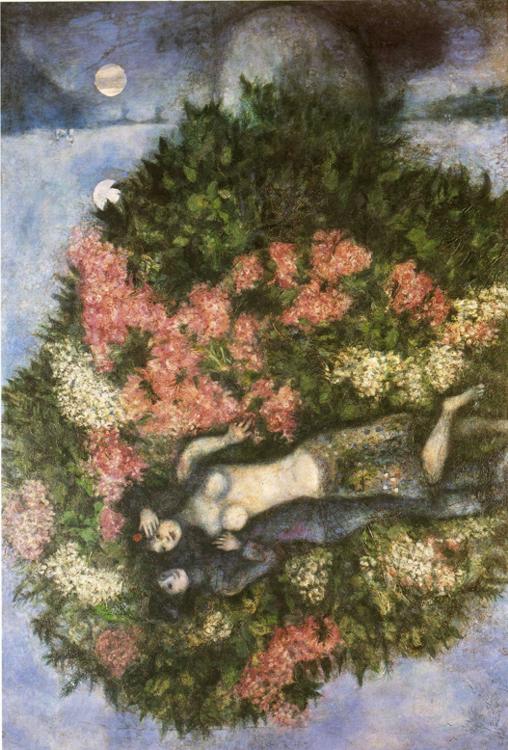 KÃ©ptalÃ¡lat a kÃ¶vetkezÅre: âmarc chagall lovers in the lilacsâ