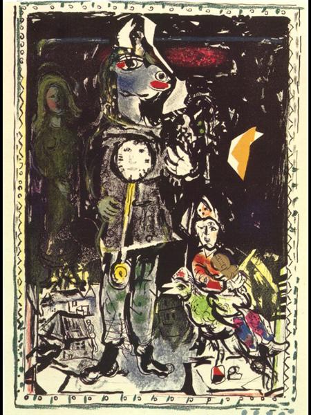 Крестьянин с часами, 1968 - Марк Шагал