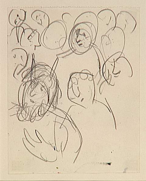 Study to "Exodus", c.1966 - Марк Шагал