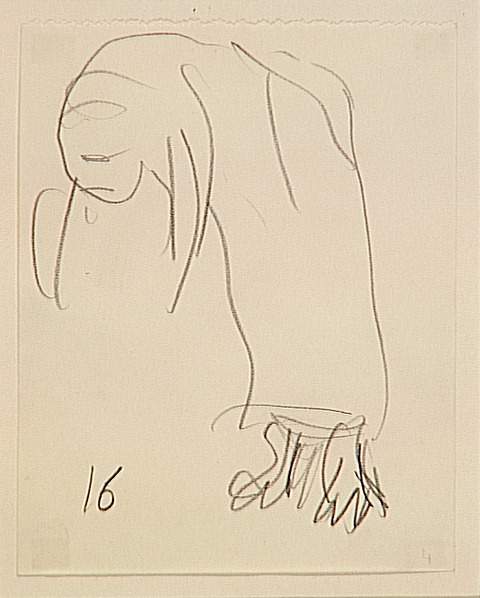 Study to "Exodus", c.1966 - Marc Chagall