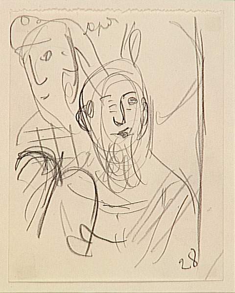 Этюд для "Исхода", c.1966 - Марк Шагал