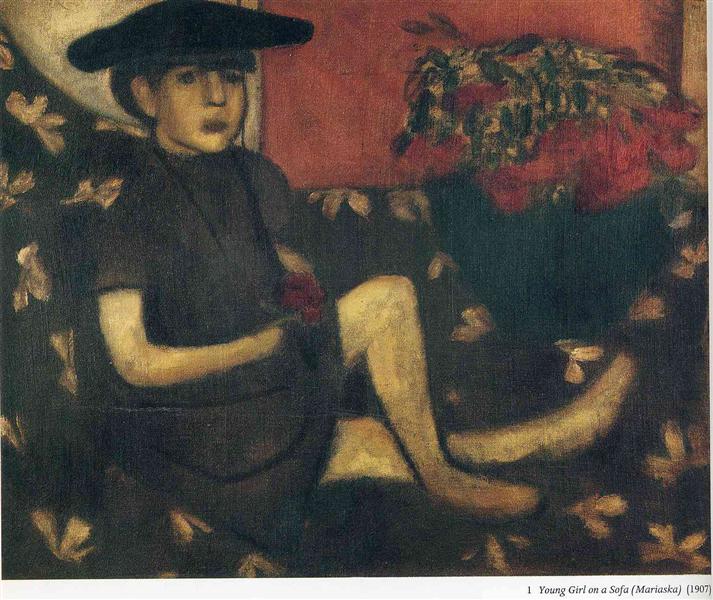 Young Girl on a Sofa (Mariaska), 1907 - Marc Chagall
