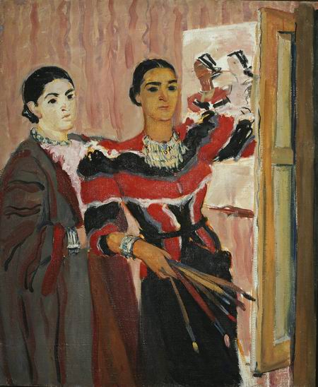 Myself & Eran in the mirror., 1939 - Mariam Aslamazian