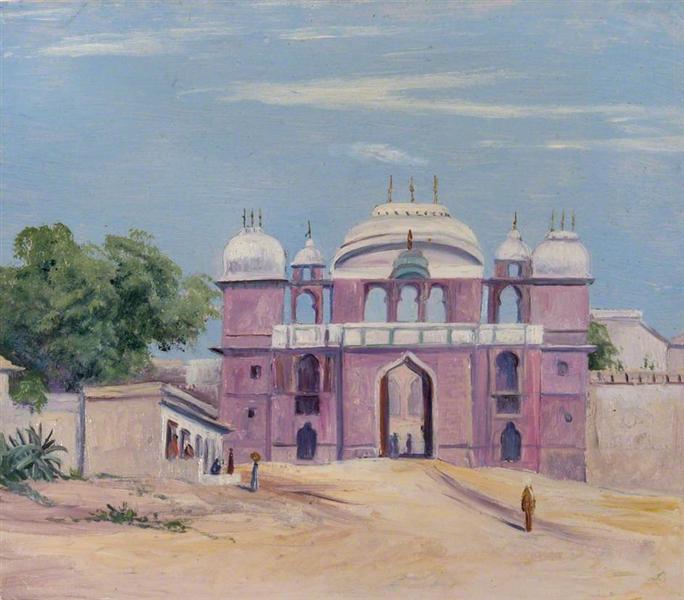 Gate of Rajah's Palace, Benares, India, 1880 - Маріанна Норт