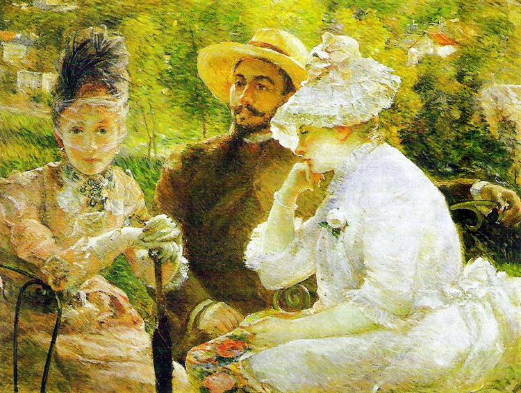 On the Terrace at Sèvres, 1880 - Marie Bracquemond