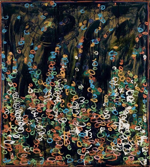 Sognato acquarello e dipinto a smalto, 1984 - Mario Schifano
