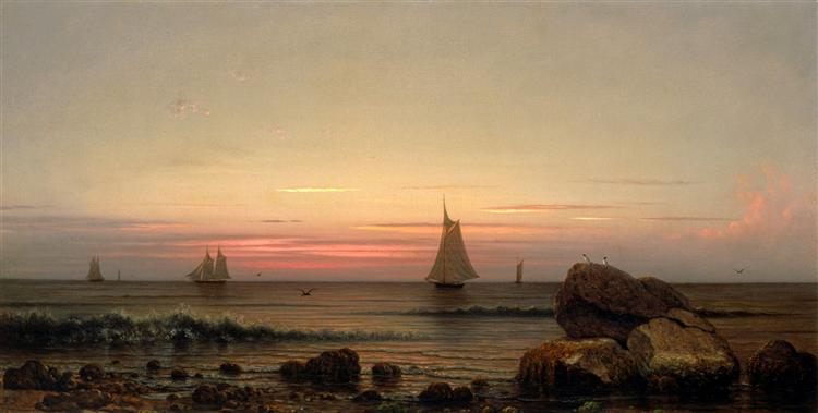 Sailing off the Coast, 1869 - Martin Johnson Heade - WikiArt.org