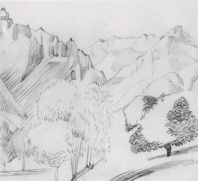Landscape in Kalaki (Gohtan), 1914 - 马尔季罗斯·萨良