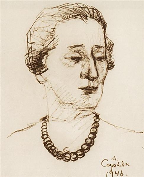Portrait of Anna Akhmatova, 1946 - Martiros Sarian