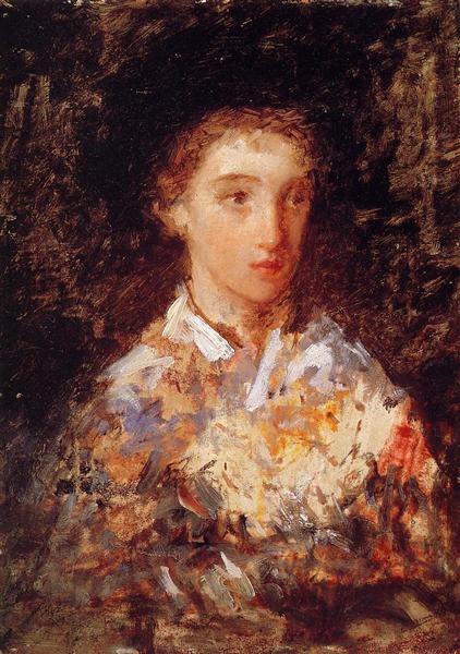 Head of a Young Girl, 1876 - Mary Cassatt