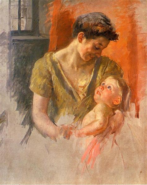 Mother and Child Smiling at Each Other, 1908 - Mary Cassatt