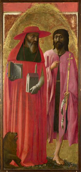 St Jerome and St John the Baptist, 1426 - 1428 - Мазаччо