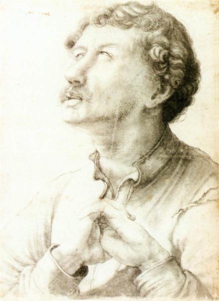 Man Looking Up, 1523 - 1524 - Матіас Грюневальд