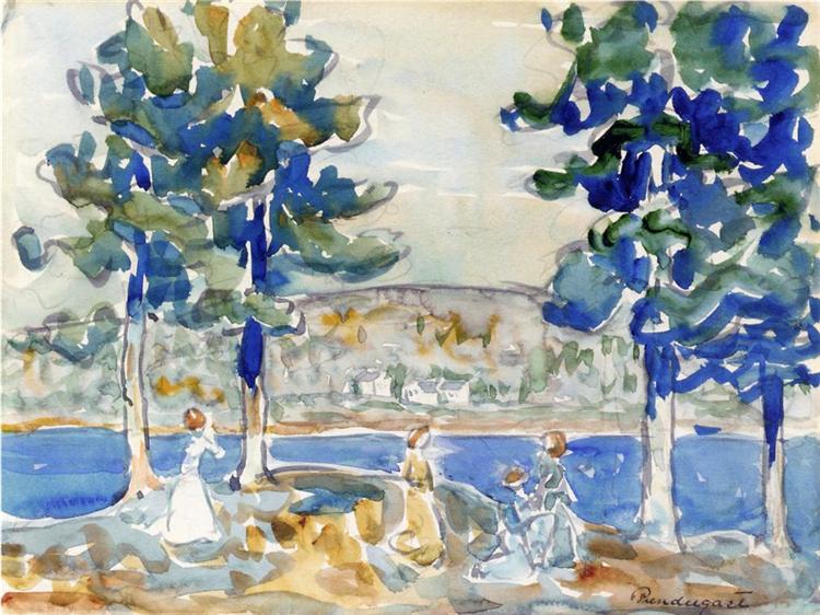 Lake, New Hampshire, c.1910 - c.1913 - Maurice Prendergast