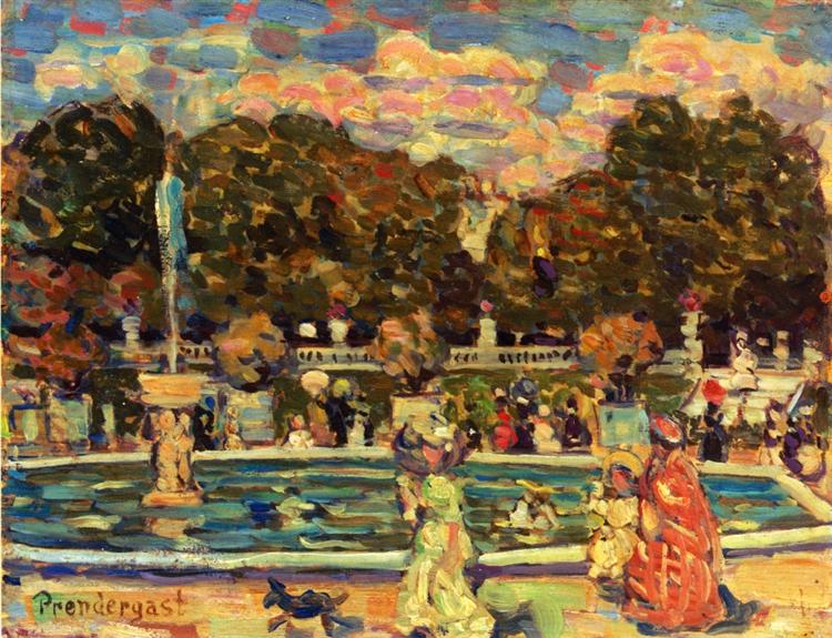 Luxembourg Gardens, c.1907 - Морис Прендергаст