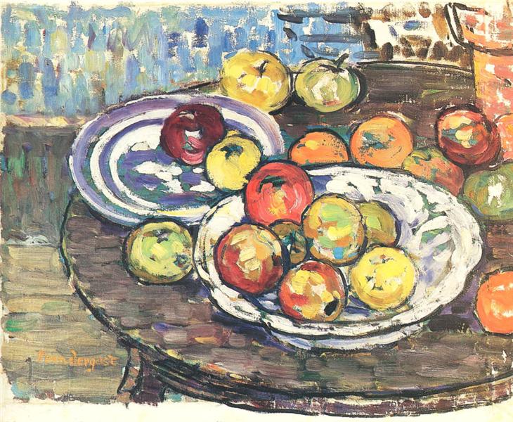Still Life Apples Vase, 1913 - 1915 - Моріс Прендергаст