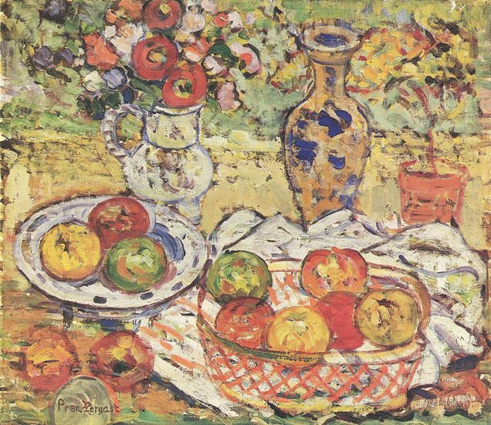 Still Life With Apples, 1913 - 1915 - Maurice Prendergast