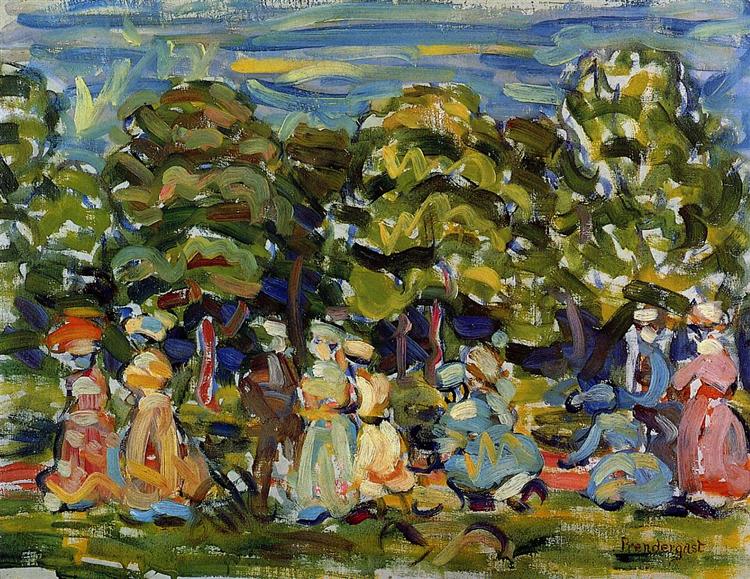 Summer in the Park, c.1907 - c.1910 - Морис Прендергаст