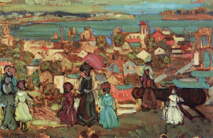 Village by the Sea, c.1910 - c.1913 - Морис Прендергаст