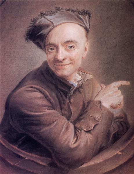 Self-Portrait with the bull's-eye, 1737 - Моріс Кантен де Латур