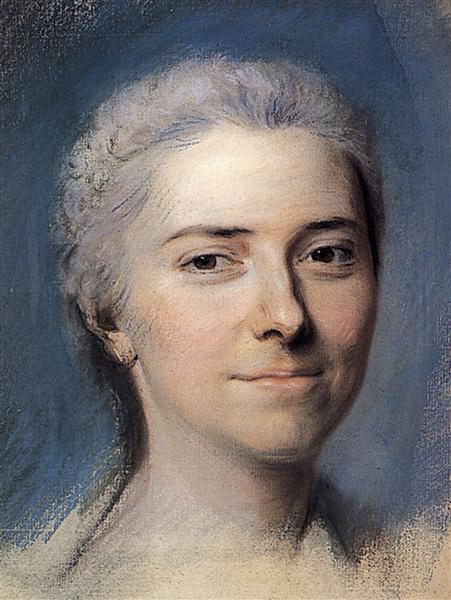 Study for portrait of Mademoiselle Dangeville - Quentin de La Tour