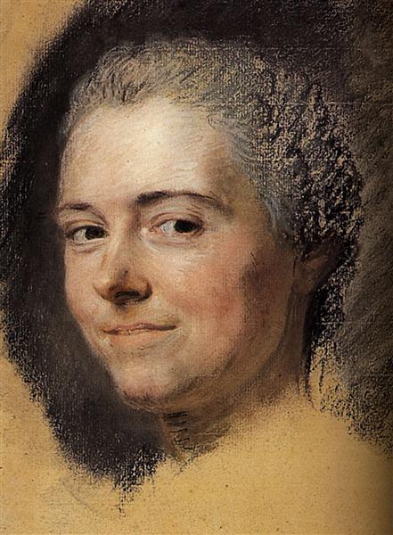 Study for portrait of Mademoiselle Dangeville - Maurice Quentin de La Tour