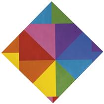 Acht farben im horizontal-diagonal-quadtrat - Макс Білл