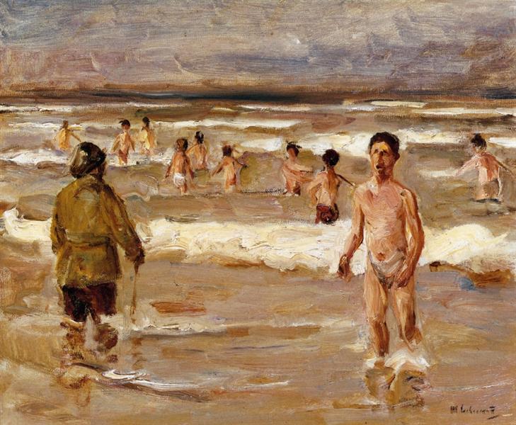 Children Bathing in the Sea, 1899 - 马克思·利伯曼