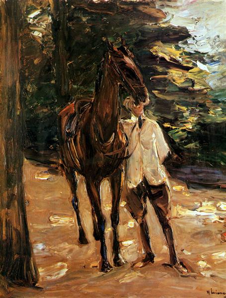 Man with horse - Max Liebermann
