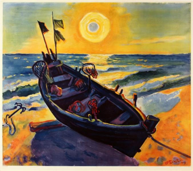 Boat at Sunrise - Макс Пехштейн