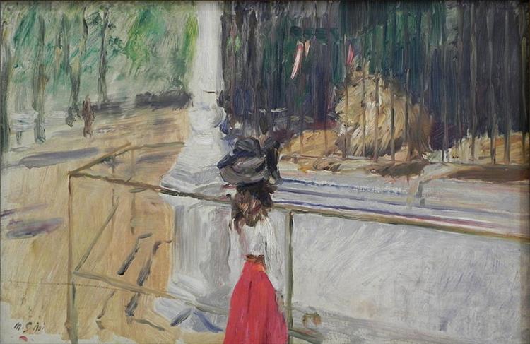 Girl in front of the Lion Cage, 1901 - Макс Слефогт