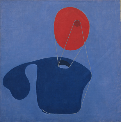 Red head, blue body, 1936 - Мерет Оппенгейм
