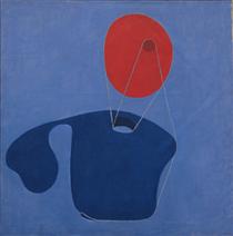 Red head, blue body - Meret Oppenheim