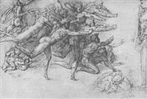 Archers shooting at a herm - Michelangelo