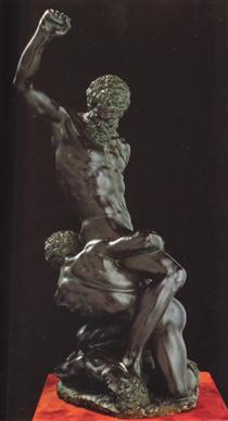 Samson and Two Philistines - Michelangelo