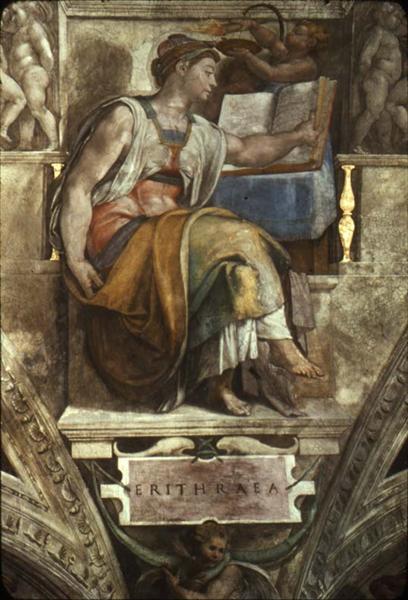 Sistine Chapel Ceiling: Sibyl Erithraea, 1512 - Michelangelo