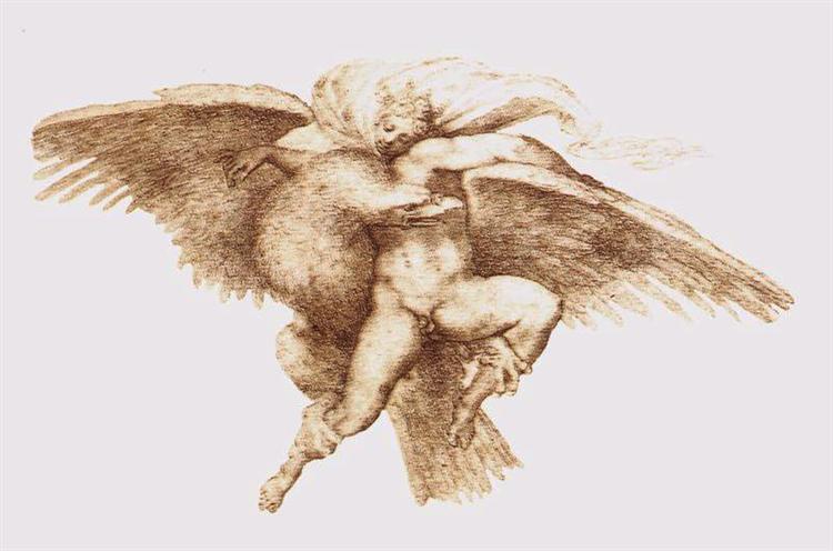 The Rape of Ganymede, 1533 - Michelangelo