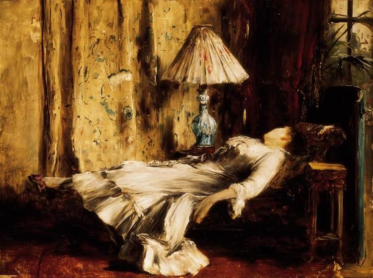 Relaxing Lady - Mihaly Munkacsy