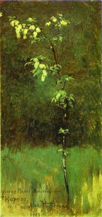 A Tree in Blossom - Michail Wassiljewitsch Nesterow
