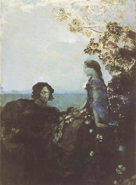 Hamlet and Ophelia, 1888 - Mikhail Vrubel